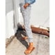 thumbnail image 3 of Pantalones de mujer Pantalones de cintura elástica con cordón y estampado de leopardo Pantalones de salón casuales sueltos con bolsillos Blanco L, 3 of 6
