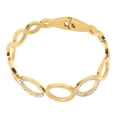 thumbnail image 4 of Hollow Bracelet, Bright Golden Oval Chain Bracelet Well Made Round Edge Comfortable Wearing  For Female For Work, 4 of 8