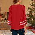thumbnail image 5 of Merry Christmas Shirts for Women Half Sleeve V Neck Casual Xmas Graphic T Shirts Holiday Tops, 5 of 7