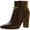 DST/WHSKY/Burn Calf/Suede, variant on Lauren Ralph Lauren Womens Meredith Leather Almond Toe Ankle Boots