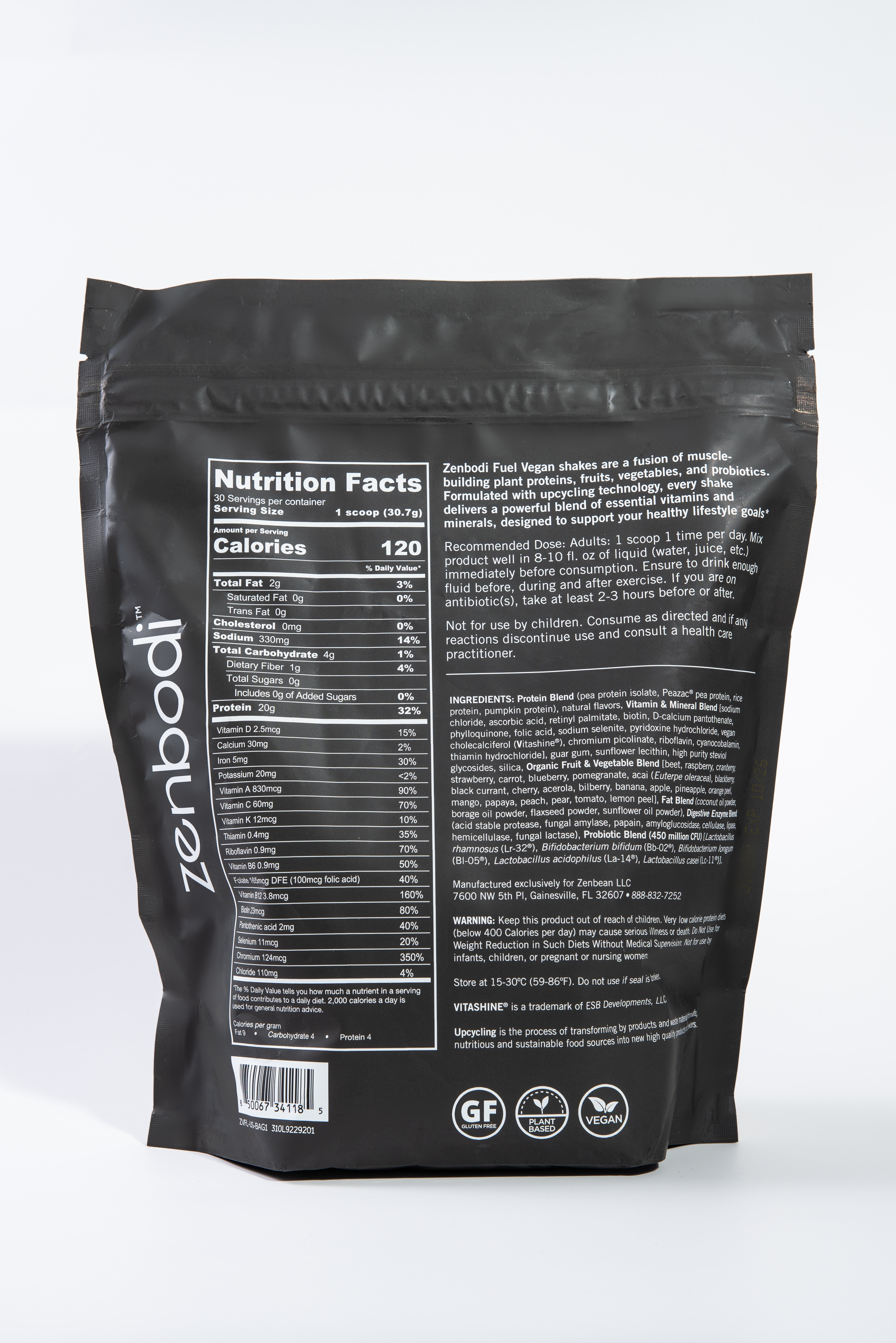 Zenbodi Fuel Vegan Protein Powder Lemon - 20g of Protein Each Serving, Delicious Plant-Based Blend for Muscle Growth, Crafted from Pea, with Vegan D3, No Artificial Flavors, Gluten-Free