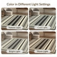 thumbnail image 7 of ODIKA 8'x10' Washable Area Rug Non-Shedding, Easy Care, Modern Farmhouse With Bold Pinstripe And Banded Border Striped Flowing Dynamic for King Size Bedroom Under Bed, Master Suite, 7 of 7