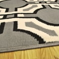 thumbnail image 2 of Superior Modern Geometric Art-Deco Trellis Power-Loomed Indoor Runner Rug, Gray, 2' 7" x 8', 2 of 5