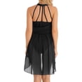 thumbnail image 4 of MSemis Color Block Lyrical Dance Dress Women Black XL, 4 of 5