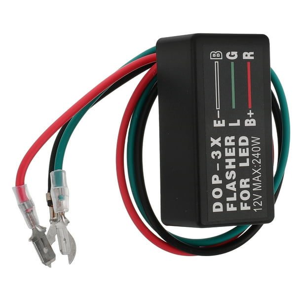 Relé de intermitencia para motocicletas Módulo controlador de luces estroboscópicas LED DOP-3X Intermitente de señal Indicadores de señal de giro de motocicleta