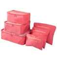 thumbnail image 2 of 6 Set Packing Cubes With Shoe Bag - Carry On Luggage Travel Packing Organizers Housekepping Storage Bags, 2 of 2
