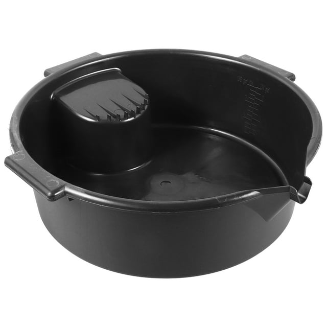 MOVTOTOP Black Plastic Oil Drain Tray for Car Use with Leakproof Design and Large Capacity