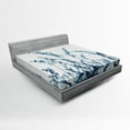 thumbnail image 1 of Ambesonne Floral Fitted Sheet, Wild Orchid Flowers, Full Size, Teal White, 1 of 2