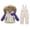 Dark Blue, variant on Gshsefon 1-8T Toddler Boys Girls Striped Thick Down Jacket and Snow Pants Waterproof Ski Sets