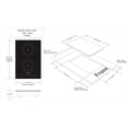 thumbnail image 4 of London Sunshine Double Induction Cooktop Countertop Built-in Vertical Dual Burner,Double Burners Hot Plate Electric Countertop with Sensor Touch,ETL Certified 120V, hared 1800W, 4 of 8