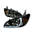 thumbnail image 1 of Spec D Tuning 2LHP-CV04G-8-RS 2004-2005 Honda Civic R8 Style Projector Headlight Smoke, 1 of 1