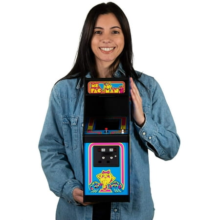 Official Ms Pac-Man ¼ Scale Replica Arcade Cabinet (17 inches tall)