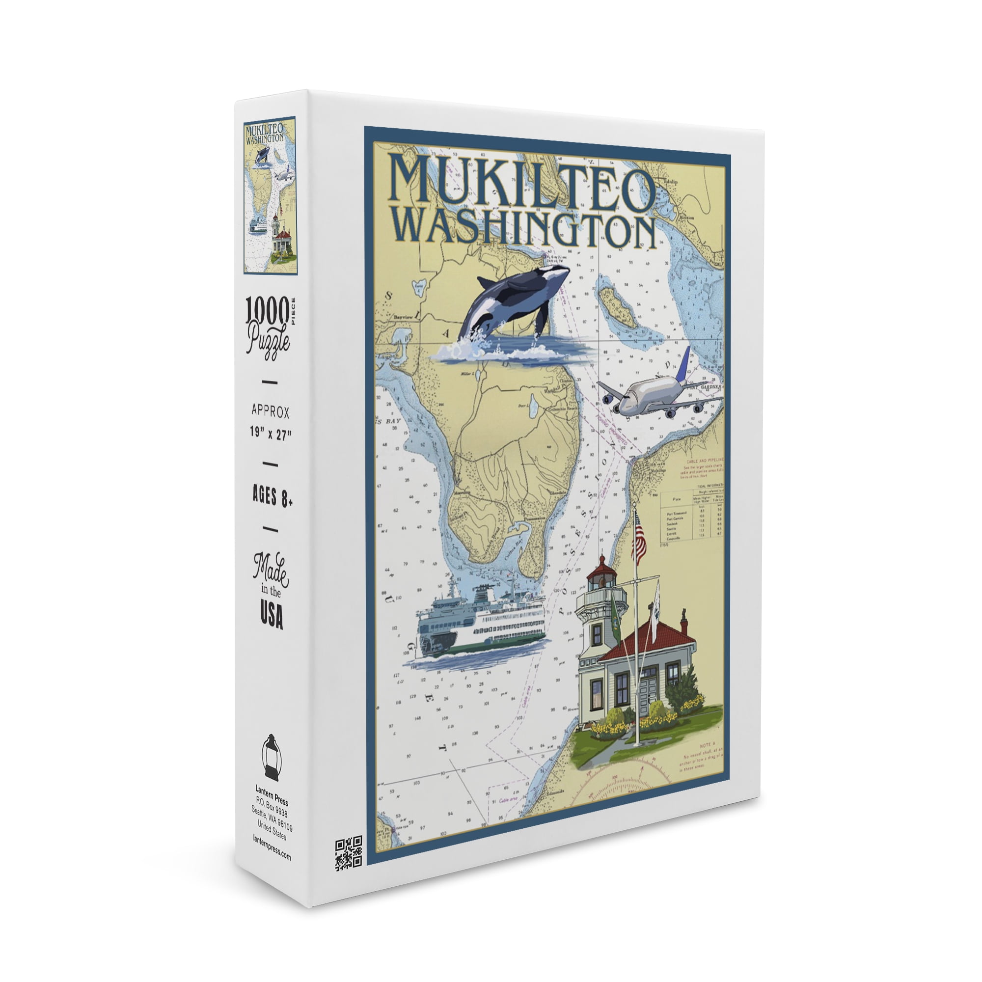 Mukilteo, Washington, Nautical Chart (1000 Piece Puzzle, Size 19x27