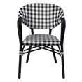thumbnail image 6 of Furniture of America Tidez French Aluminum Patio Arm Chair in Black (Set of 2), 6 of 12