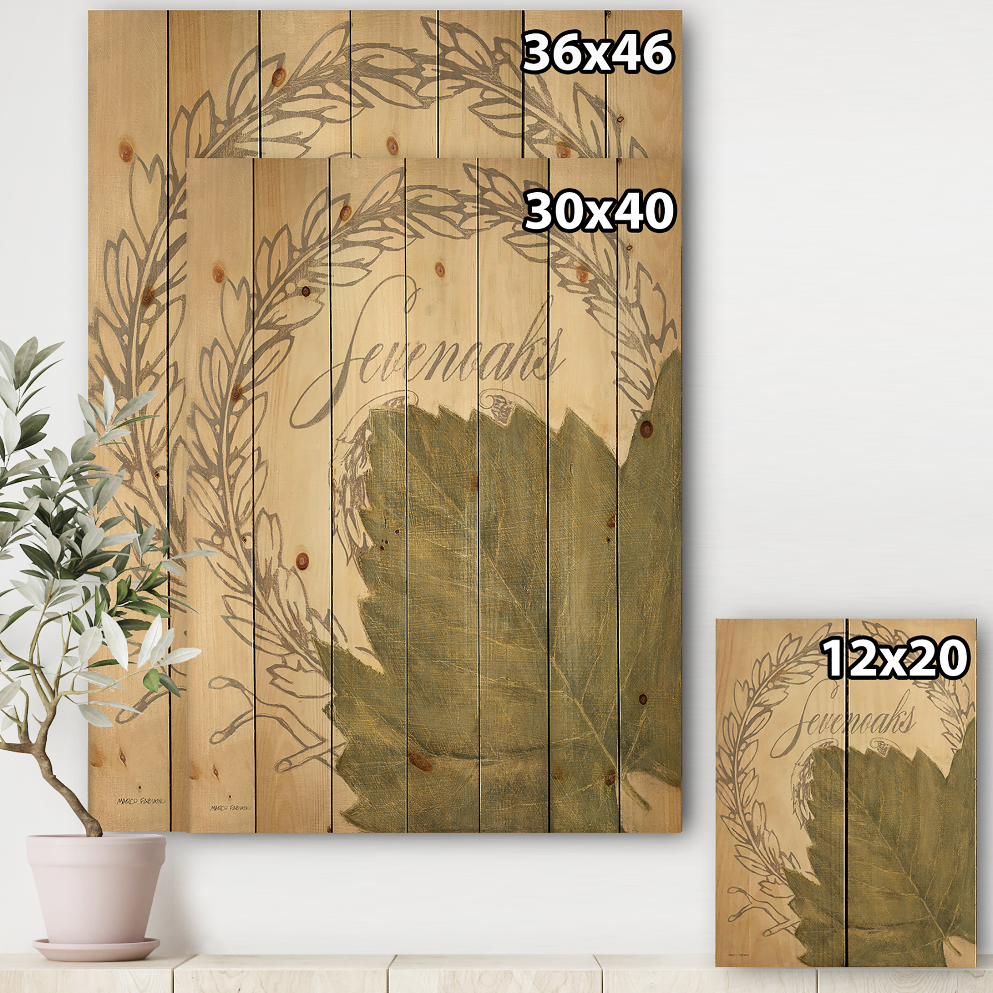 Designart 'French Chateau White Wine I' Food and Beverage Print on Natural Pine Wood