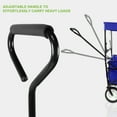 thumbnail image 5 of Geniqua Blue Utility Collapsible Folding Wagon Cart w/Canopy Garden Beach Toy Sport Buggy, 5 of 8