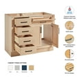 thumbnail image 2 of Ariel Hepburn 42 Inch Single Sink Base Cabinet In Oak, 2 of 10