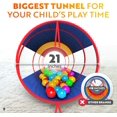 thumbnail image 3 of 5pc Kids' Play Tents & Tunnels - Ball Pit for Toddlers, Basketball Hoop, Crawling Tubes, Pop-Up Playhouses, Baby Obstacle Course for Indoor or Outdoor Use, 3 of 9