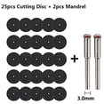 thumbnail image 3 of 50 Pcs Roue de Meulage 32mm avec Mandrins pour Outils Rotatifs Disque de Coupe en Résine Mini Lame de Scie Circulaire Roue Coupante Rotative, 3 of 4