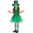 thumbnail image 4 of Lovzfmll 6-Piece St. Patrick's Day Costume Set for Girls, Sleeveless Lace Top & A-Line Skirt, Holiday Dressy Outfits for Kids 4-5 Years, 4 of 5