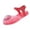 Girls' sandals # Pink, variant on Girls Light Up Shoes Toddler Jelly Sandals Kids Caged Closed Toe Summer Beach Footwear Sparkly Flashing LED Heart Applique Flats Vacation Playtime Accessories