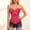 A1_Hot Pink, variant on Vintage Jacquard Corset Top for Women Strapless Sweetheart Bustier with Ruffle Boned Lace Up Back Slimming Waist Cincher Shapewear Waist Trainer for Cosplay Going Out Outfits Black M