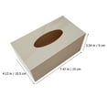 thumbnail image 4 of 5 piezas Caja de madera en blanco Soporte de madera de madera Caja de tejido de fabricación de pañuelos de madera cubierta, 4 of 5