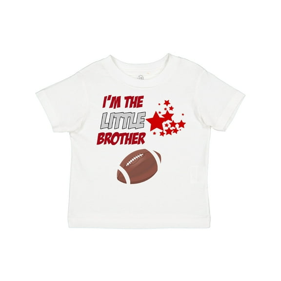 Inktastic I'm the Little brother football Boys Toddler T-Shirt