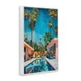 thumbnail image 3 of Stupell Industries Pink Coastal House & Palms White Framed Giclee Art, design by LSR Design Studio, 18 x 12, 3 of 8