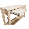 thumbnail image 2 of BingLTD - RECON SOFA TABLE  SOLID WOOD WITH DRAWERS  – UNFINISHED (DK3002-RW-UNF), 2 of 6