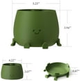 thumbnail image 3 of Smiley Face Flower Pot, 5.2 Inch Plastic Flower Pot, Self-Watering Flower Pot with Drainage Holes, Suitable for Indoor and Outdoor Use, Succulent Plant Pot, Fun Flower Pot, 3 of 8