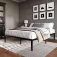 thumbnail image 2 of Castle Place Minimalist Metal Platform Bed Full, Black, 2 of 11