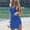 Blue, variant on Women's Hollow Out Beach Dress V Neck Sleeveless Crochet Swimsuit Cover Up Dress