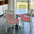 thumbnail image 6 of Honeii Red Checkboard Print Square Cushion Cover with Elastic Band & Ties,Sofa Cushion Covers,Furniture Protector for Living Room,Washable Sofa Seat Slipcover-Six Piece, 6 of 7