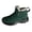 Green, variant on WAVSUF Women's Fleece Ankle Boots Round Toe Slip On Wide Width Winter Comfort Flat Boots Black 6.5