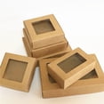 thumbnail image 4 of Caja de regalo de papel Kraft en blanco con ventana, 30 unidades, caja de jabón hecha a mano, caja de regalo para galletas, joyas, dulces, caja de regalo de boda, suministros para fiestas, 4 of 5