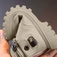 thumbnail image 6 of LvhaoGJOB Kids' Lace-Up Design Ankle Boots with Side Zipper and Thick Platform Sole, 6 of 9