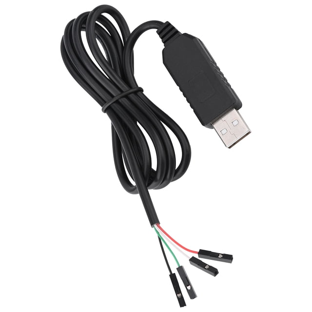 USB to COM TTL Adapter Cable, 95cm Serial Converter for Download, with Color Coded Wires for Easy Identification