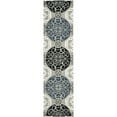 thumbnail image 4 of SAFAVIEH Wyndham Louise Medallion Wool Runner Rug, Grey/Black, 2'3" x 9', 4 of 9