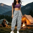 thumbnail image 4 of Gytharion Women's Multi Pockets Cuffed Sweatpants Solid Color Drawstring Elastic Waist Cargo Joggers Casual Fashion Track Pants with Pockets, 4 of 8