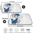 thumbnail image 7 of Lsque Blue Flying Butterflies Car Windshield Sun Shade | Accordion Folding Style Auto Shade for Car Truck SUV Van | Blocks UV Rays Sun Visor Protector | Medium, 7 of 7
