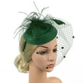 thumbnail image 1 of Chapeau à Plumes pour Femmes - Épingle à Cheveux Chapeau Cocktail Pilulier, 1 of 7