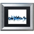 thumbnail image 1 of Trademark Fine Art "Baltimore MD Skyline White" Canvas Art by Michael Tompsett, Black Matte, Silver Frame, 1 of 4