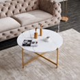 thumbnail image 2 of 36Inch Moderne Fin Table de Café Ronde Décoratif Mode Créative Fin Table Table à Thé Table Basse pour le Bureau, 2 of 8