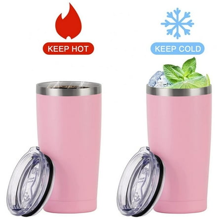 

20oz Tumbler Cup with Lid Stainless Steel Vacuum Insulated Double Wall Travel Tumbler Durable Insulated Coffee Mug Thermal Cup with Splash Proof Sliding Lid