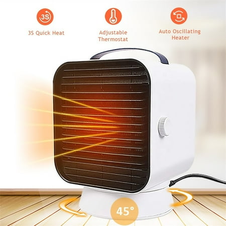 

Heater Fan Fast Heating Free Switching Between Cold and Warm Wind Portable Oscillating Summer Winter Room Black