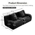 thumbnail image 2 of Alvantor Loveseat Sofa 83" W Teddy Boneless Couch Modern Deep Seat Cloud Loveseat for Living Room Black, 2 of 16
