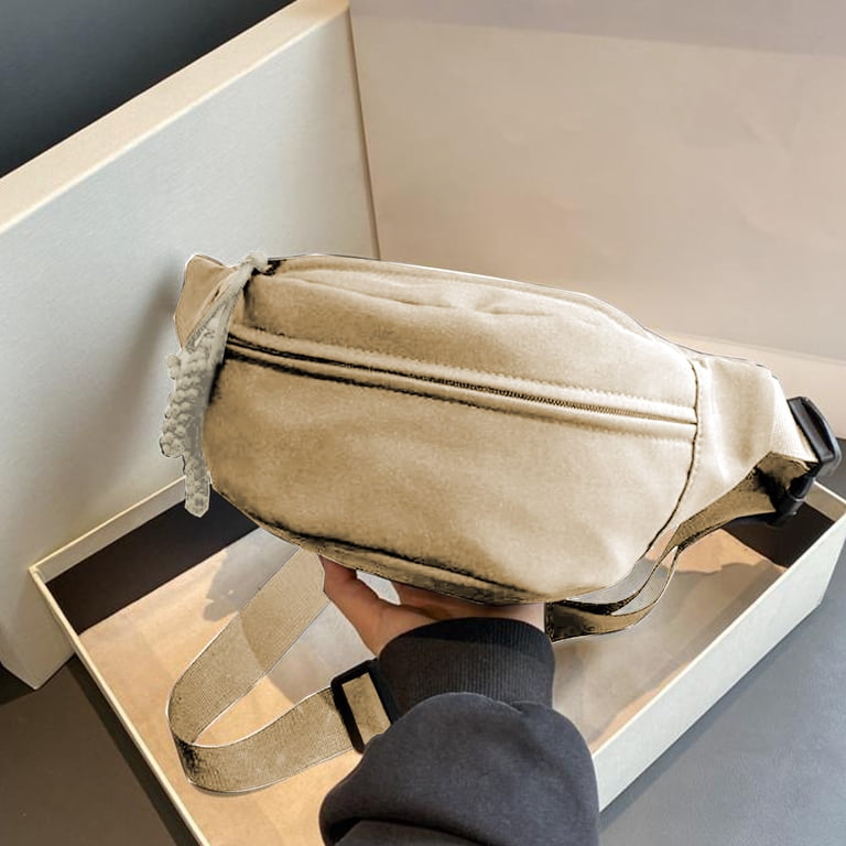 Zxsyw Storage Bag Canvas Sling Multi-Layer Backpack Crossbody Bag