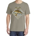 thumbnail image 2 of Wild Bobby, Walleye Fishing Nautical Freshwater, Fish, Garment-Dyed Washed Look Short Sleeve Tees, Sand, 2XL, 2 of 3