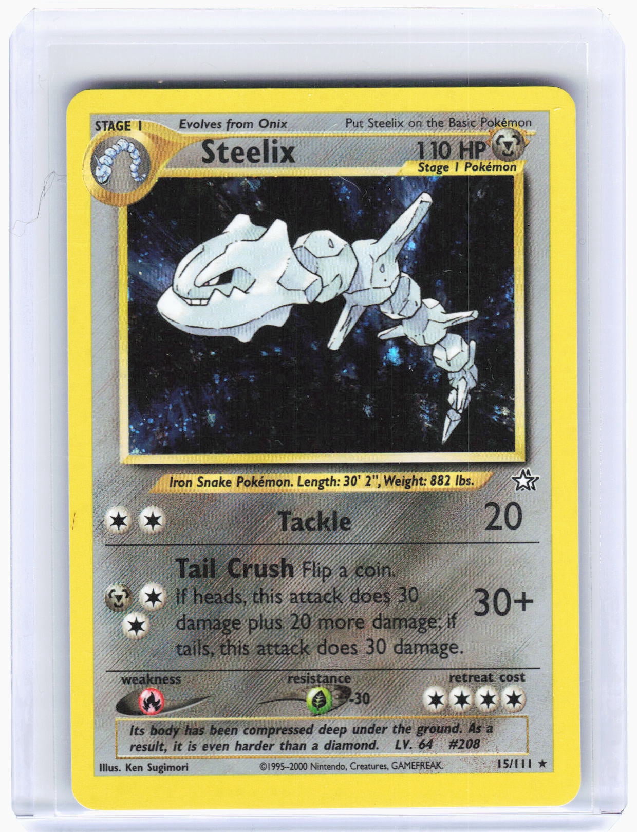 steelix pokemon card price 125/182 - Paradox Rift Colorless Iron Tail (100×) Flip a coin until you get tails Steelix (Secret) 247 - Holofoil